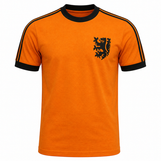 Jersey Retro Holanda 1978 Naranja Manga Corta Corte Reducido