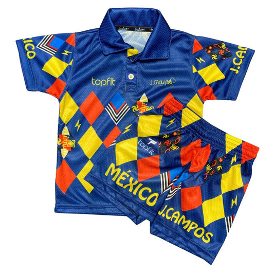 🧤 ¡Uniforme Jorge Campos 1993 Azul Rey para Niño - El "Brody" con un Estilo Inconfundible! ⚽️ TOPFIT 🌟