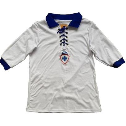 💙 ¡Jersey Retro Cruz Azul 1932 - Un Clásico de Época con Cuello Tejido y Mangas 3/4! 🚂