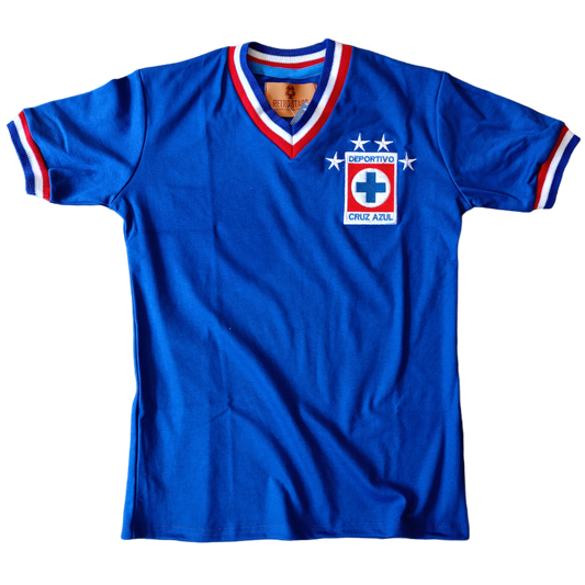 🏆 Jersey Retro Cruz Azul 1974 - ¡La Máquina Celeste de Época! 🚂