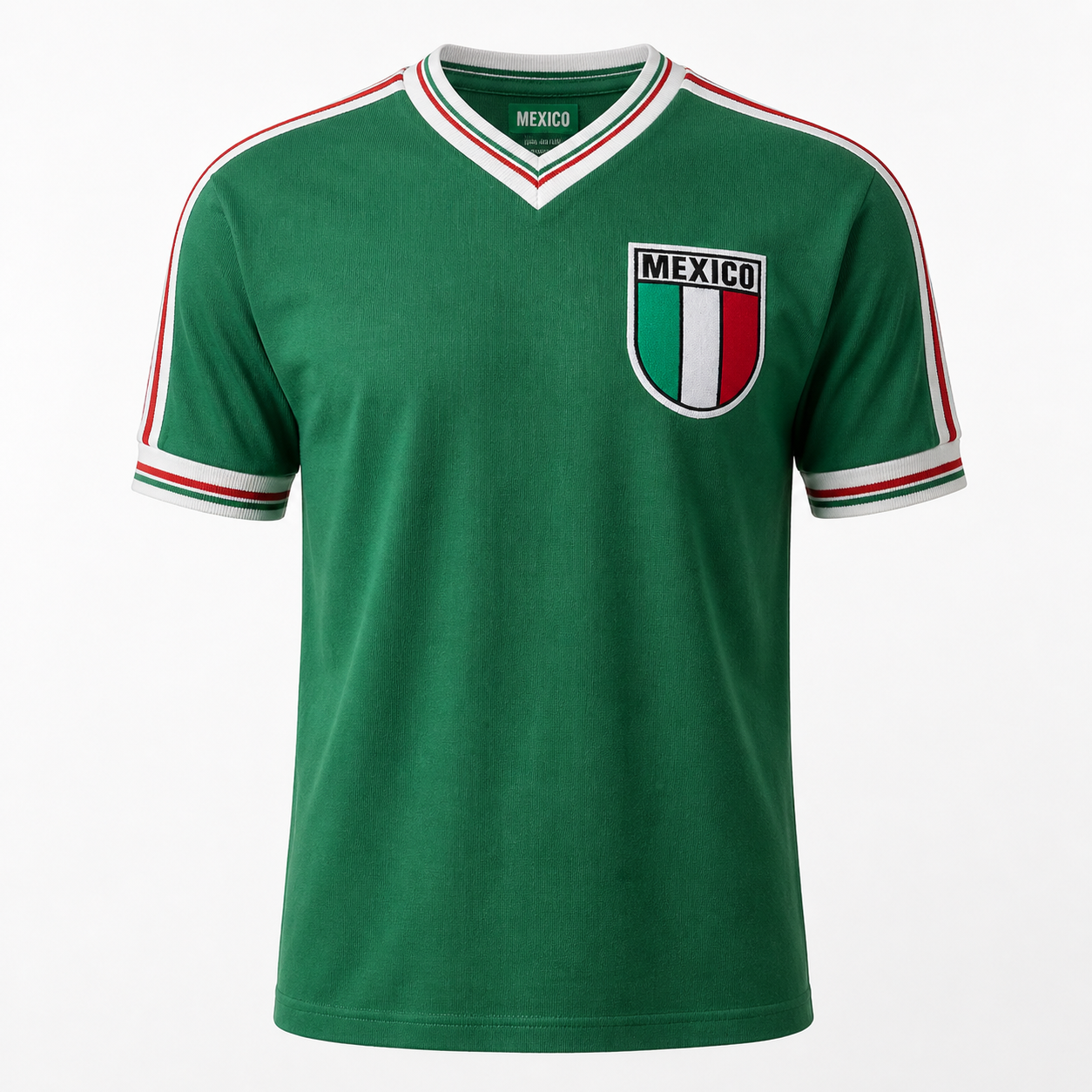 Jersey Retro México 1979 Verde Corte Reducido