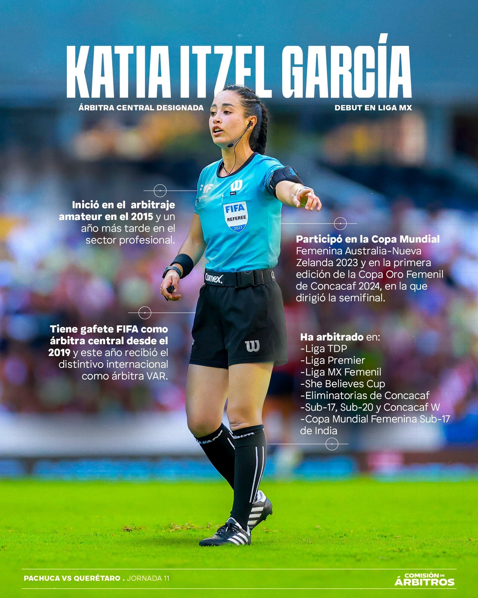 ¡Histórico! Katia Itzel García debuta como árbitra central en la Liga ...