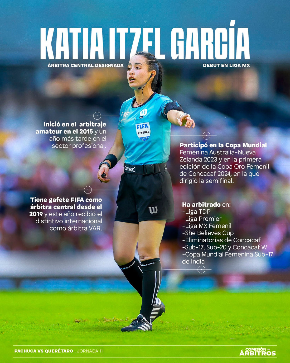 ¡Histórico! Katia Itzel García debuta como árbitra central en la Liga MX