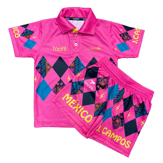 🧤 ¡Uniforme Jorge Campos 1993 Rosa para Niño - El Estilo Único y Colorido del "Brody"! ⚽️ TOPFIT 🌟