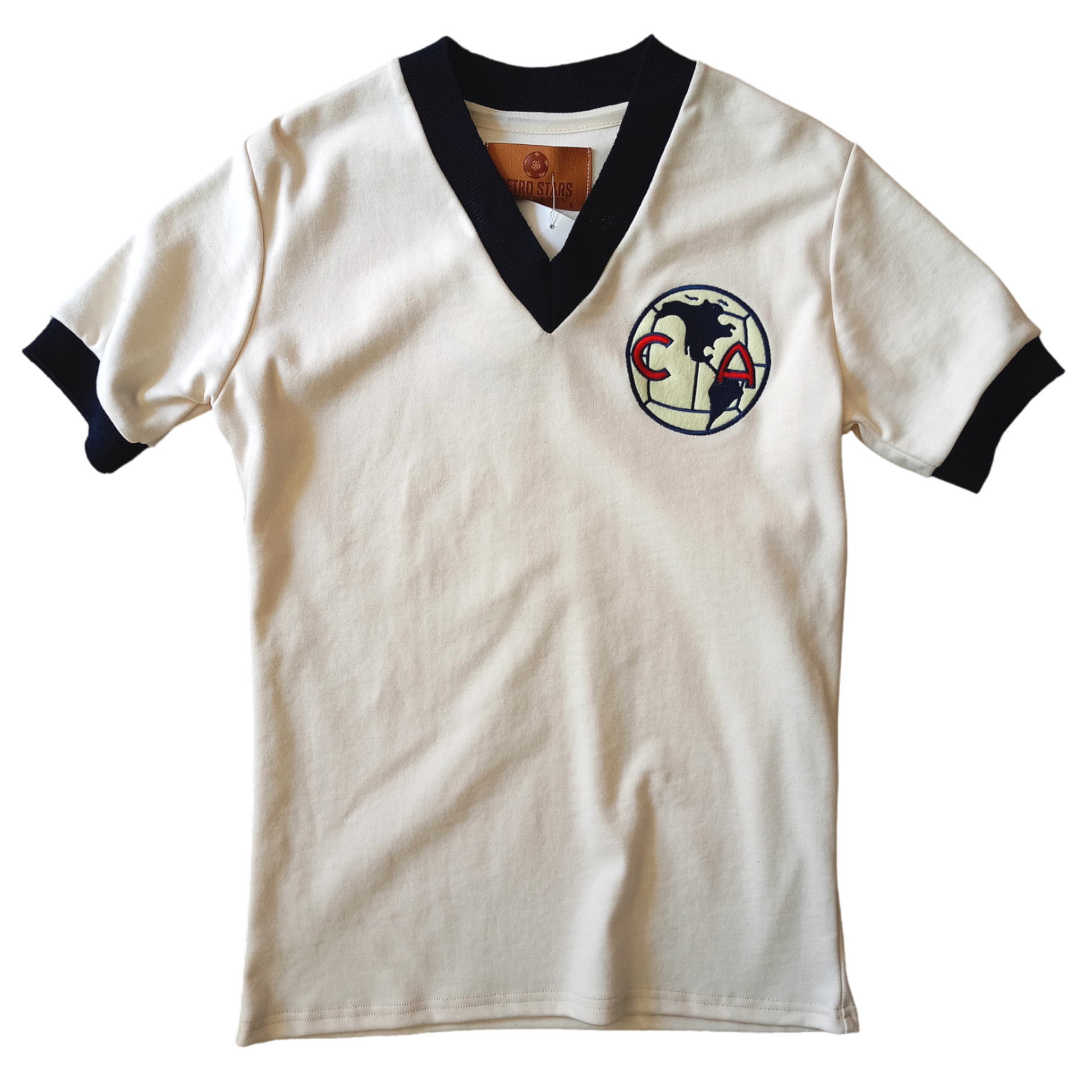 Jersey Retro Club América 1966 Crema Cuello V – Un clásico lleno de historia y pasión 🦅⚪💛