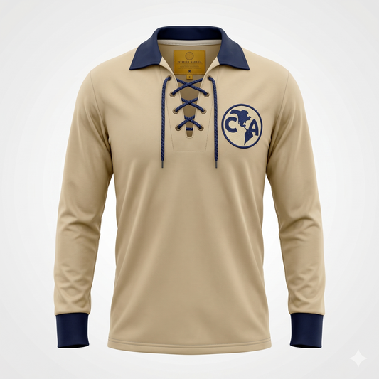 Jersey Retro Club América 1925 Crema de Algodón Corte Reducido