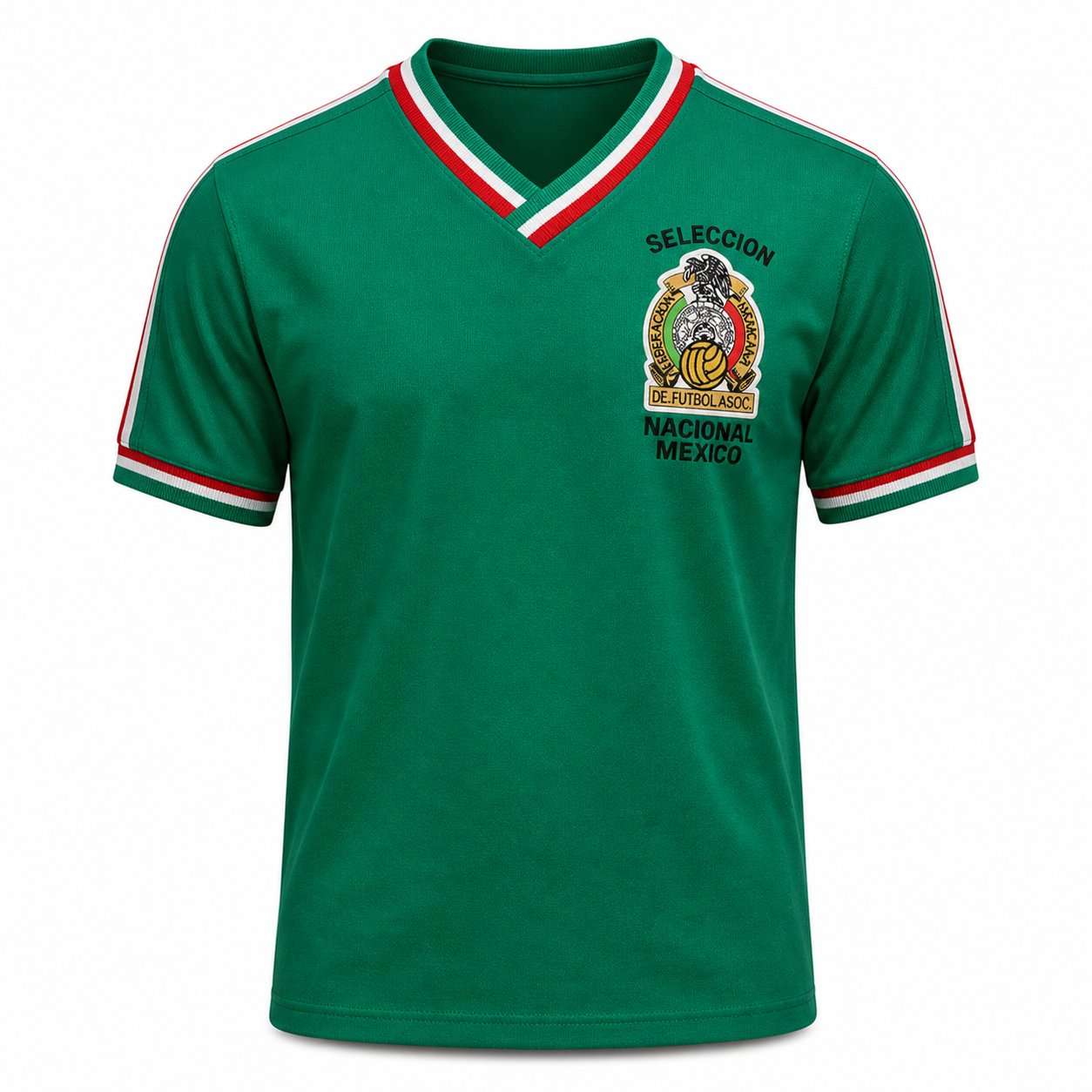 Jersey Retro México 1987 Verde de Algodón Corte Reducido